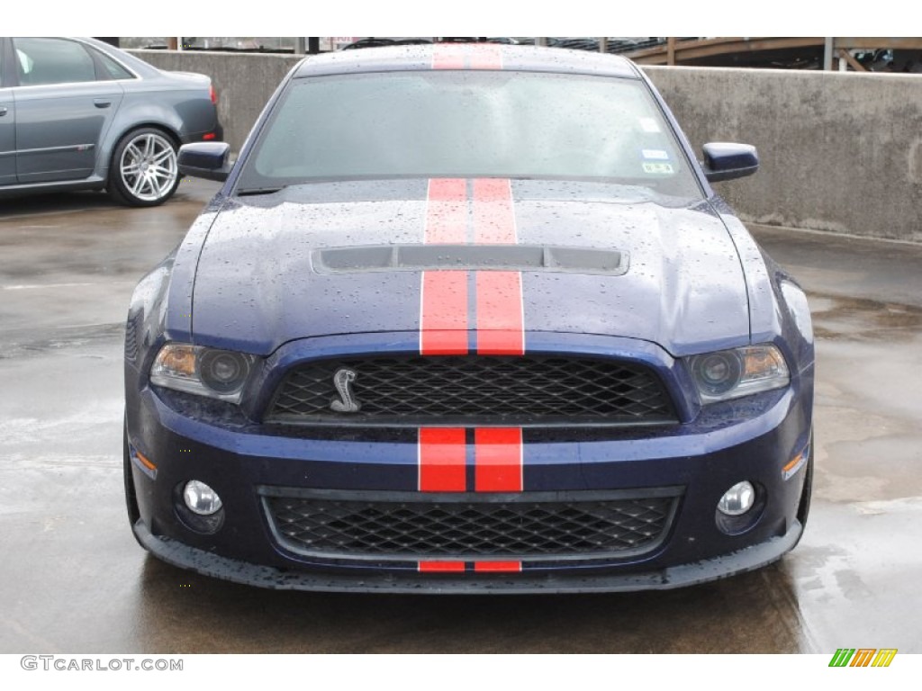 2011 Mustang Shelby GT500 SVT Performance Package Coupe - Kona Blue Metallic / Charcoal Black/Red photo #2