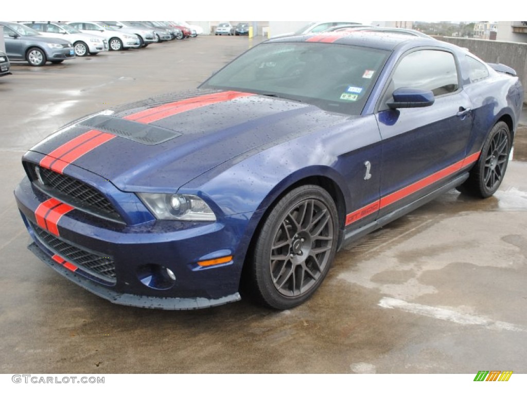 2011 Mustang Shelby GT500 SVT Performance Package Coupe - Kona Blue Metallic / Charcoal Black/Red photo #3