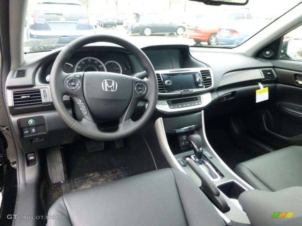 Black Interior 2013 Honda Accord EX-L Sedan Photo #77409847