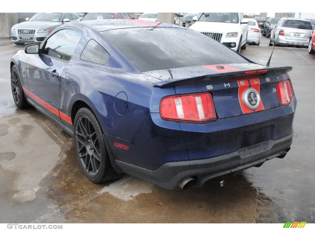 2011 Mustang Shelby GT500 SVT Performance Package Coupe - Kona Blue Metallic / Charcoal Black/Red photo #6