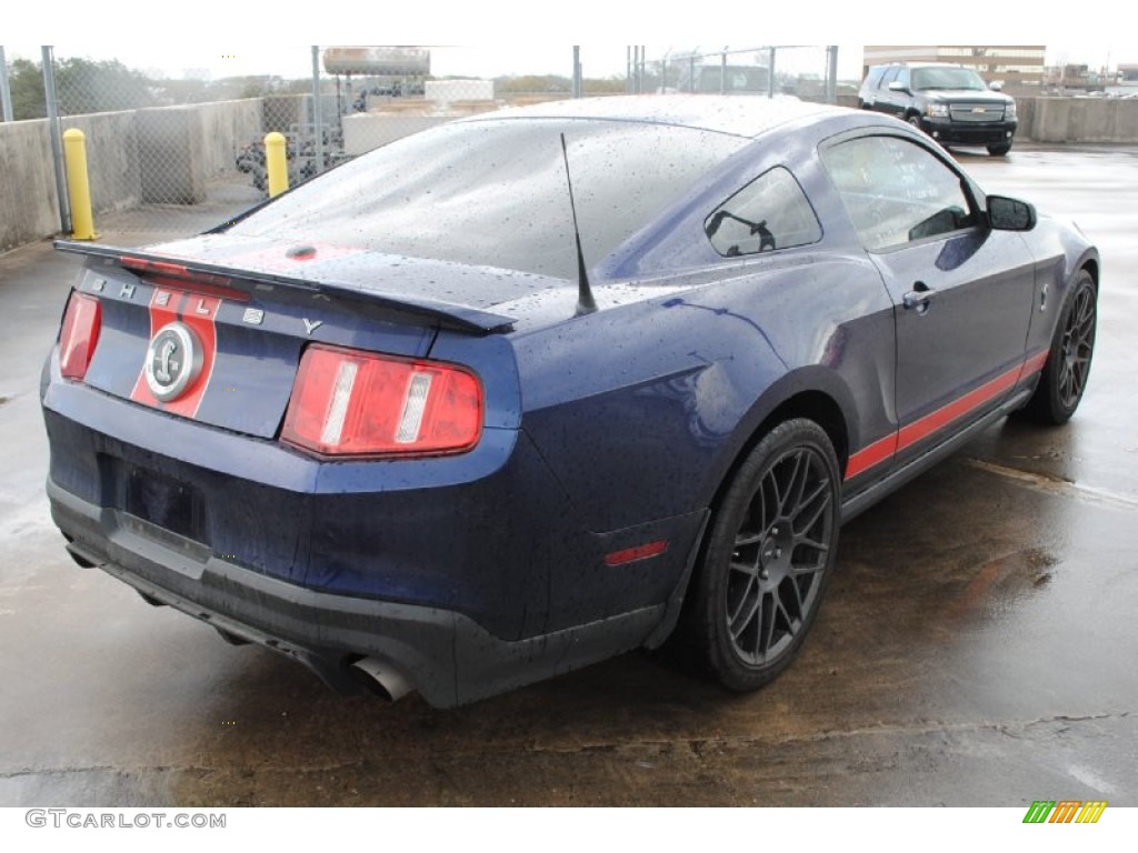 2011 Mustang Shelby GT500 SVT Performance Package Coupe - Kona Blue Metallic / Charcoal Black/Red photo #8