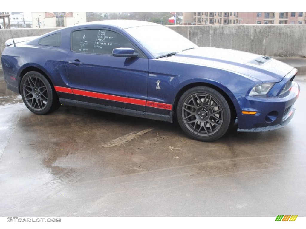 2011 Mustang Shelby GT500 SVT Performance Package Coupe - Kona Blue Metallic / Charcoal Black/Red photo #9