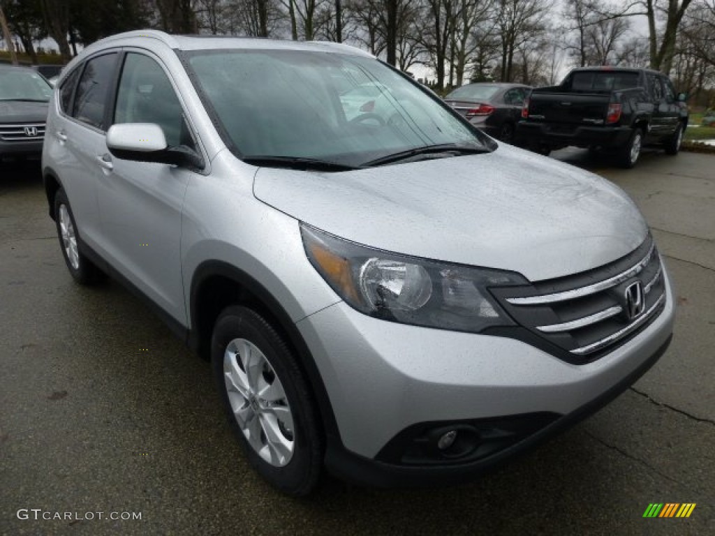 2013 CR-V EX-L AWD - Alabaster Silver Metallic / Gray photo #6