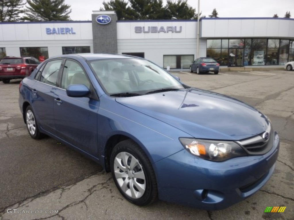 2010 Impreza 2.5i Sedan - Newport Blue Pearl / Ivory photo #1