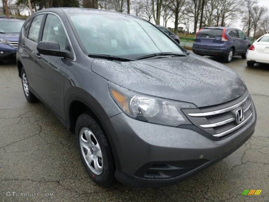 2013 CR-V LX AWD - Polished Metal Metallic / Gray photo #6