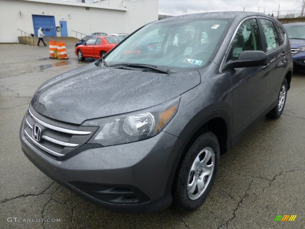 2013 CR-V LX AWD - Polished Metal Metallic / Gray photo #8