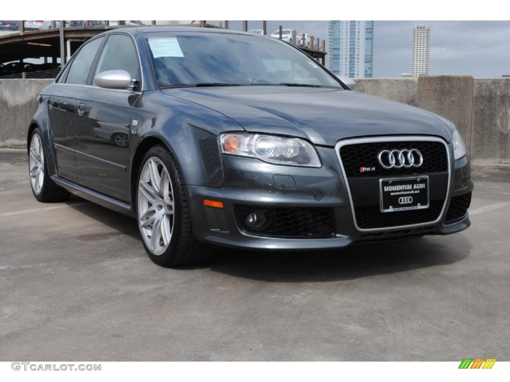 2007 RS4 4.2 quattro Sedan - Daytona Grey Pearl Effect / Black photo #1