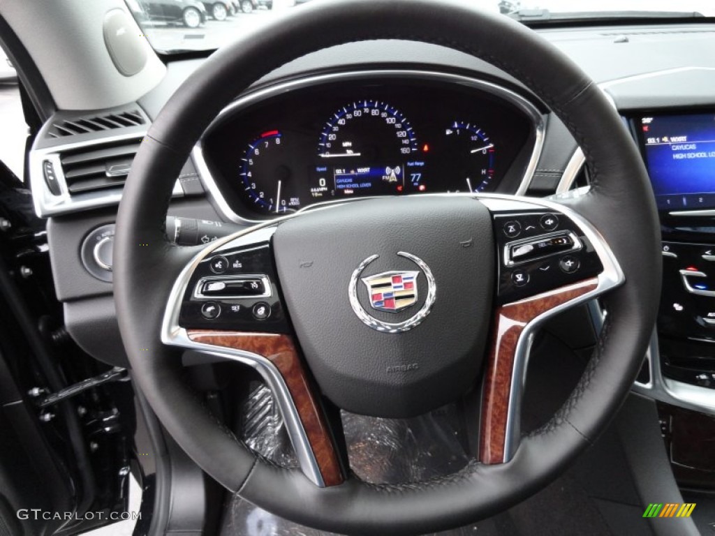 2013 Cadillac SRX Luxury FWD Ebony/Ebony Steering Wheel Photo #77412069