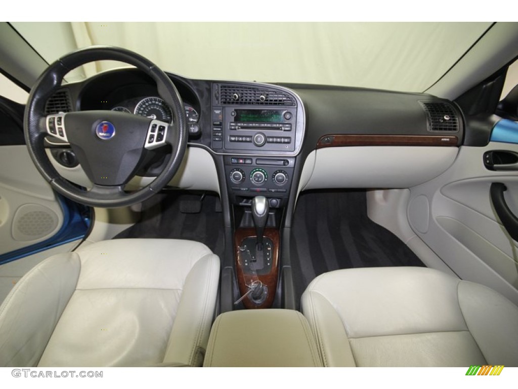 2008 Saab 9-3 2.0T Convertible Parchment Dashboard Photo #77412867