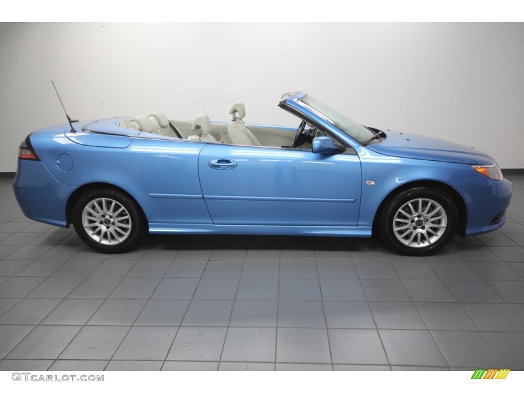 Ice Blue Metallic 2008 Saab 9-3 2.0T Convertible Exterior Photo #77412919