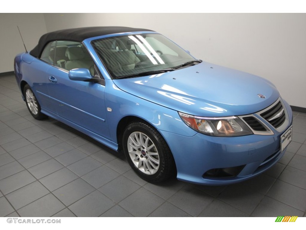 Ice Blue Metallic 2008 Saab 9-3 2.0T Convertible Exterior Photo #77412960