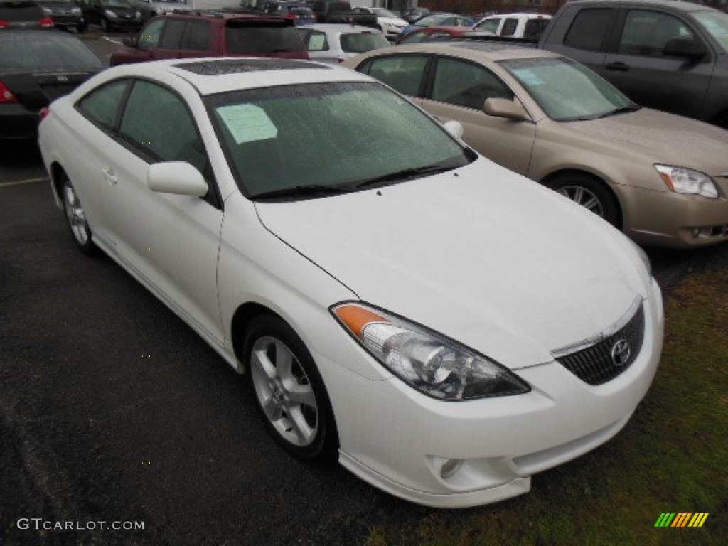 2005 Solara SE V6 Coupe - Arctic Frost Pearl White / Ivory photo #1