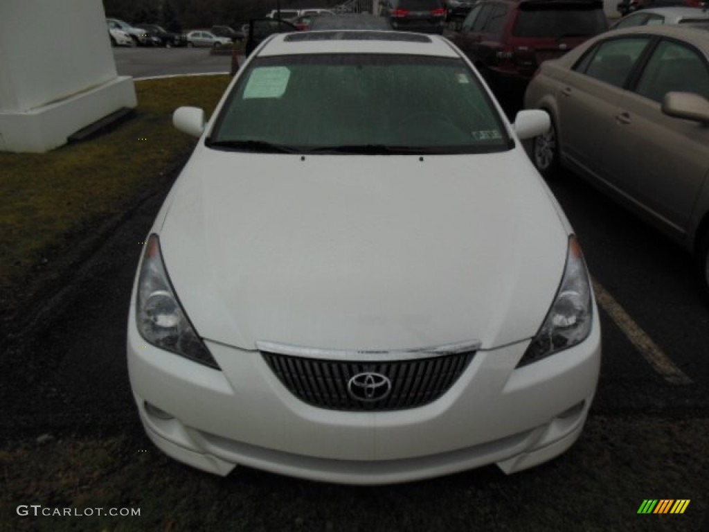 2005 Solara SE V6 Coupe - Arctic Frost Pearl White / Ivory photo #2