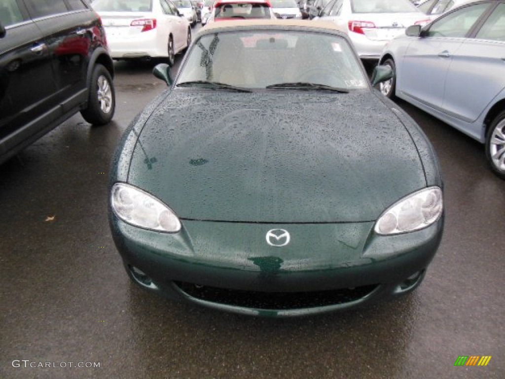 2001 MX-5 Miata Roadster - Emerald Green Mica / Tan photo #2