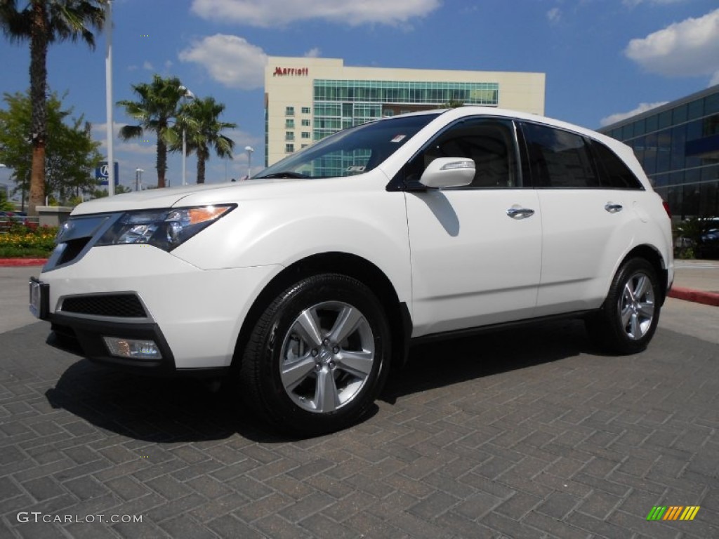 2013 MDX SH-AWD - Aspen White Pearl / Parchment photo #3