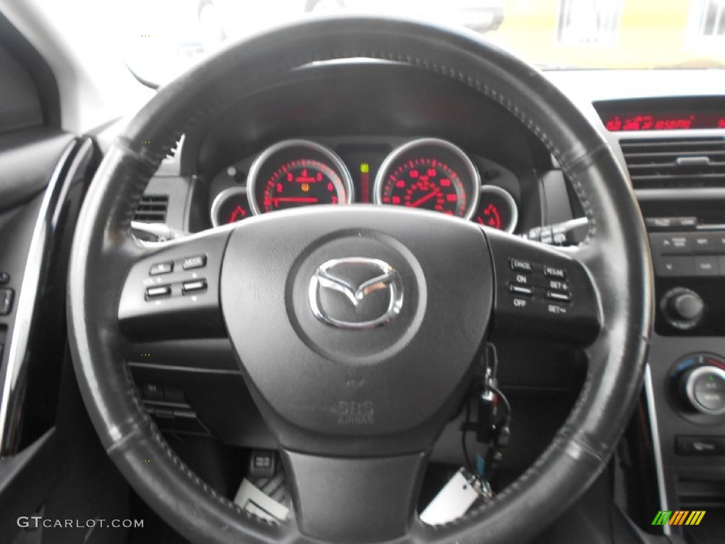 2007 Mazda CX-9 Sport Black Steering Wheel Photo #77414616