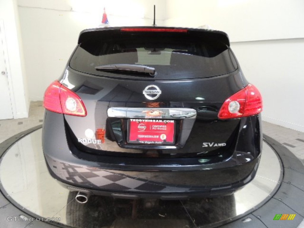 2011 Rogue SV AWD - Wicked Black / Black photo #7
