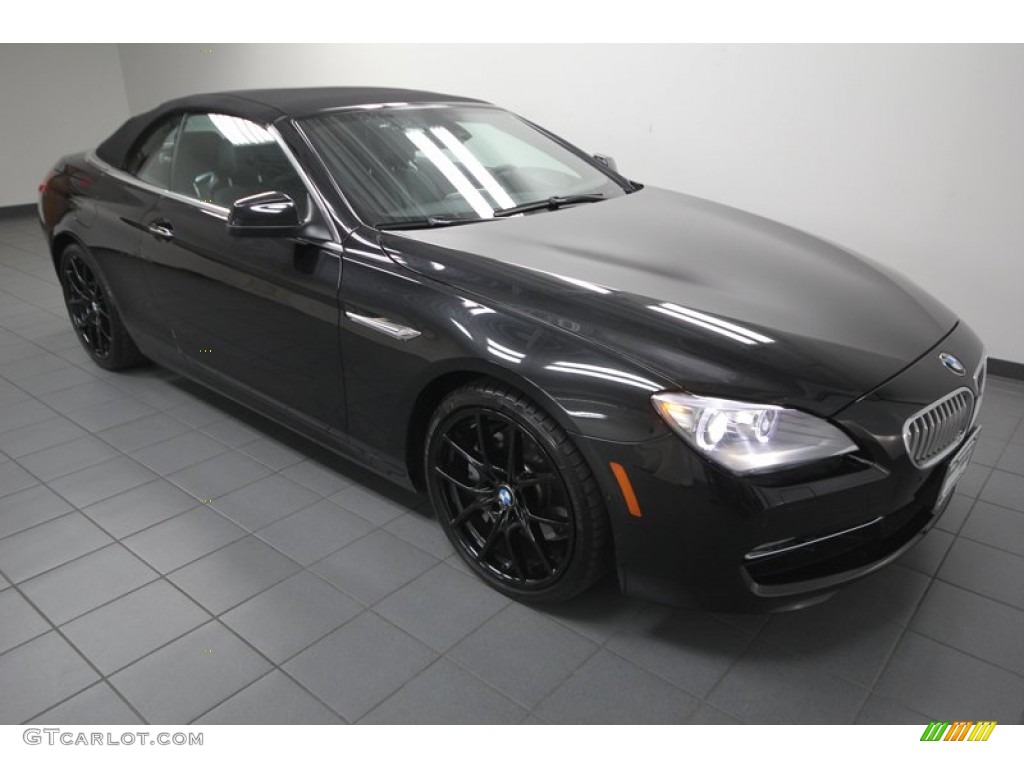 Black Sapphire Metallic 2012 BMW 6 Series 650i Convertible Exterior Photo #77416127
