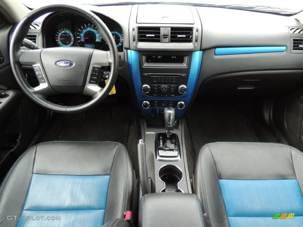 2010 Ford Fusion Sport Charcoal Black/Sport Blue Dashboard Photo #77416431