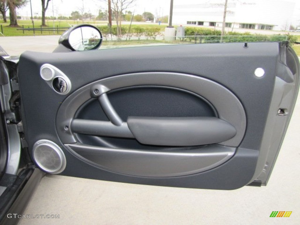 2006 Mini Cooper S Convertible Panther Black Door Panel Photo #77417957