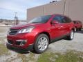 2013 Crystal Red Tintcoat Chevrolet Traverse LT AWD  photo #3