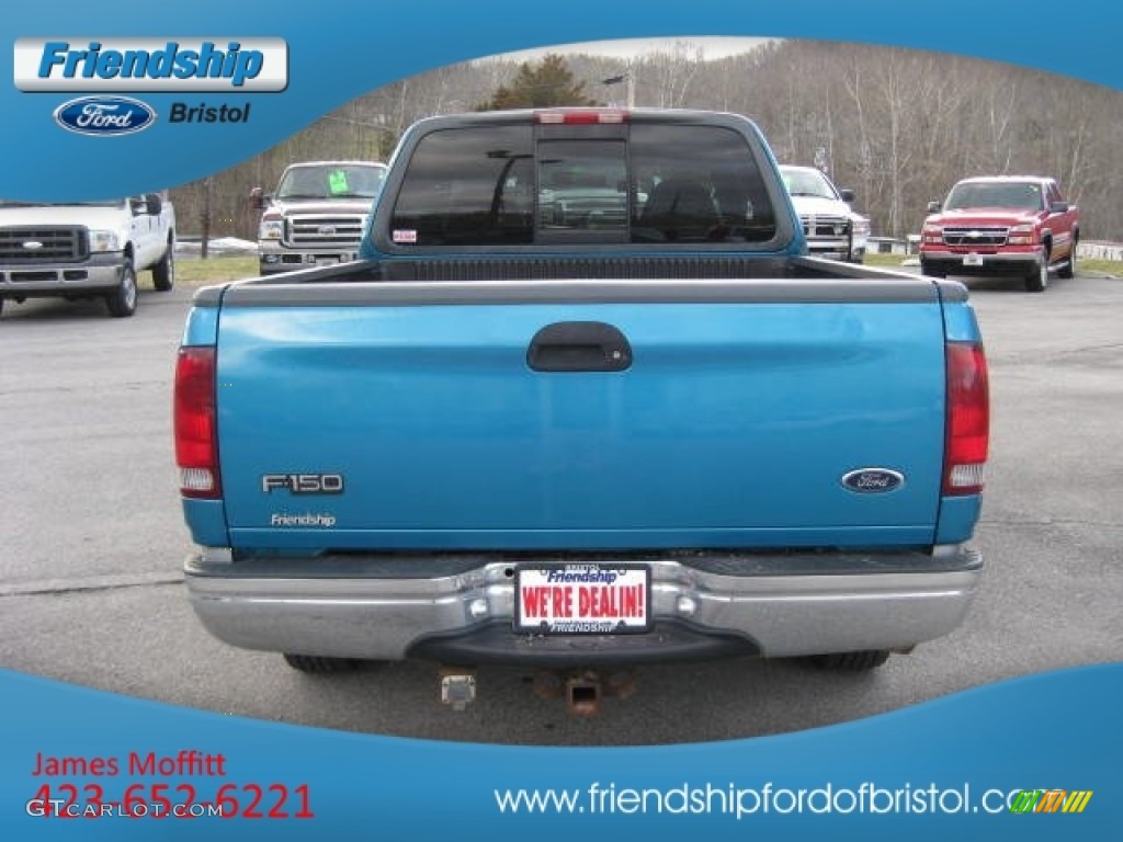 1999 F150 XLT Extended Cab - Island Blue Metallic / Medium Graphite photo #8