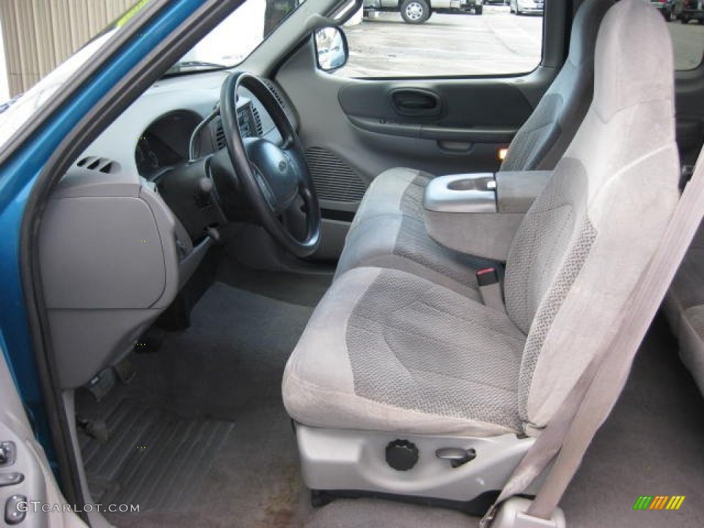1999 F150 XLT Extended Cab - Island Blue Metallic / Medium Graphite photo #14