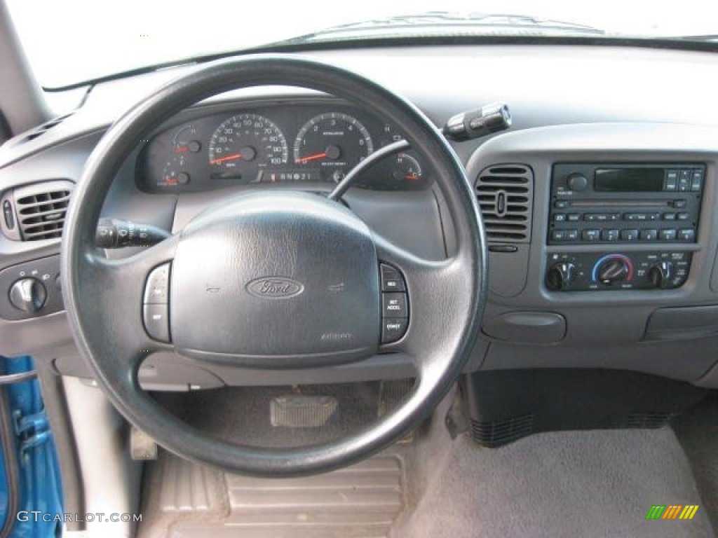 1999 F150 XLT Extended Cab - Island Blue Metallic / Medium Graphite photo #24
