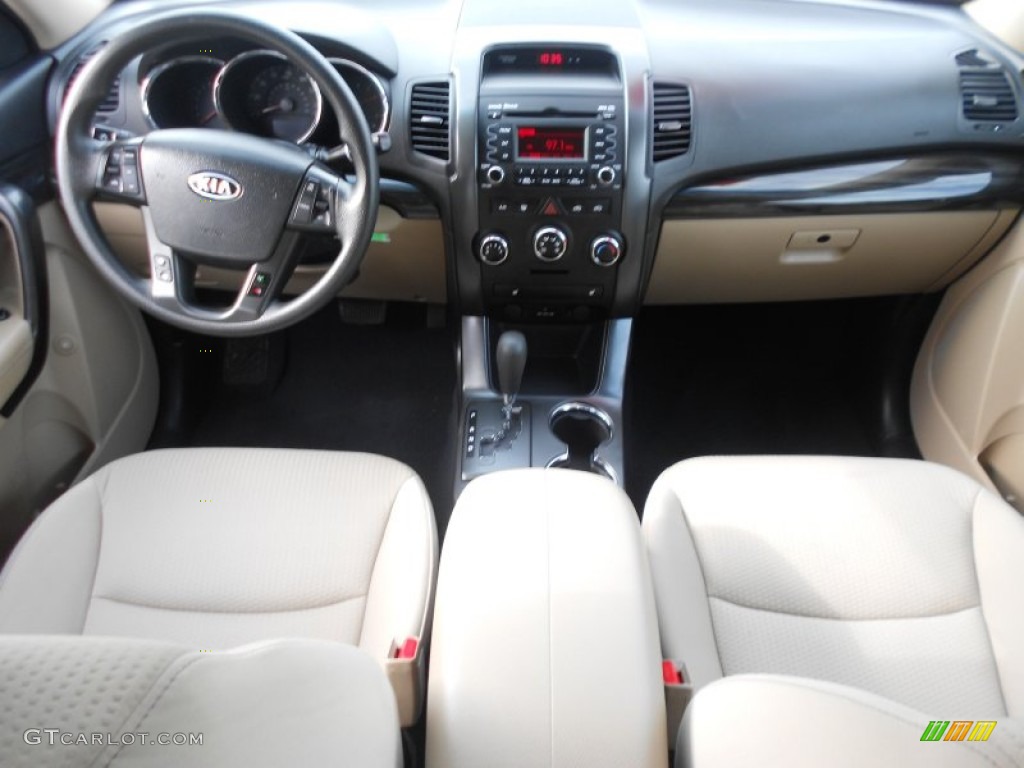 2012 Kia Sorento LX V6 AWD Beige Dashboard Photo #77420301