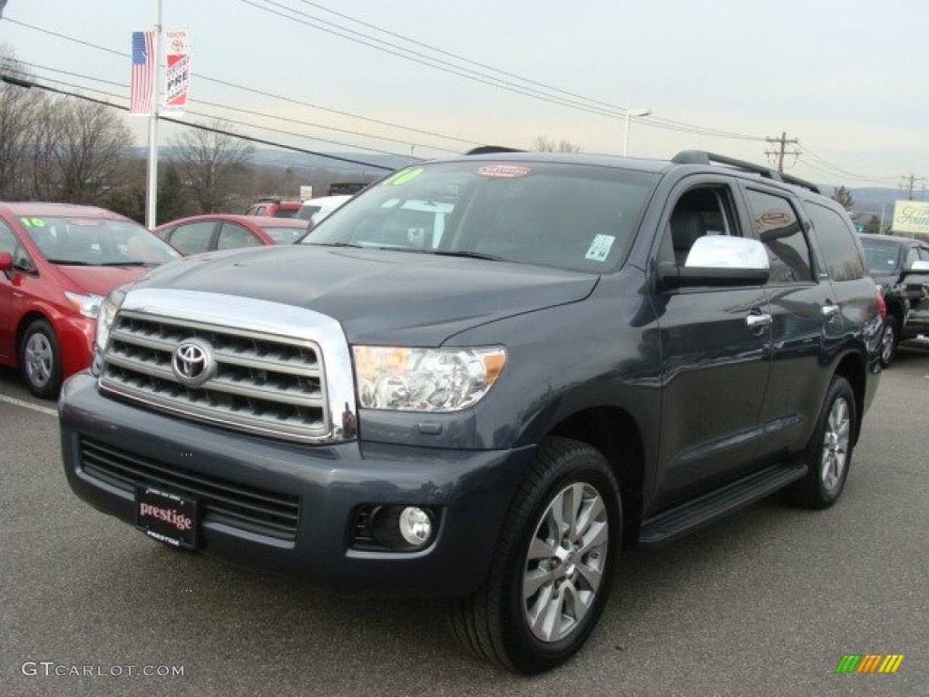 2010 Sequoia Limited 4WD - Slate Gray Metallic / Graphite photo #3