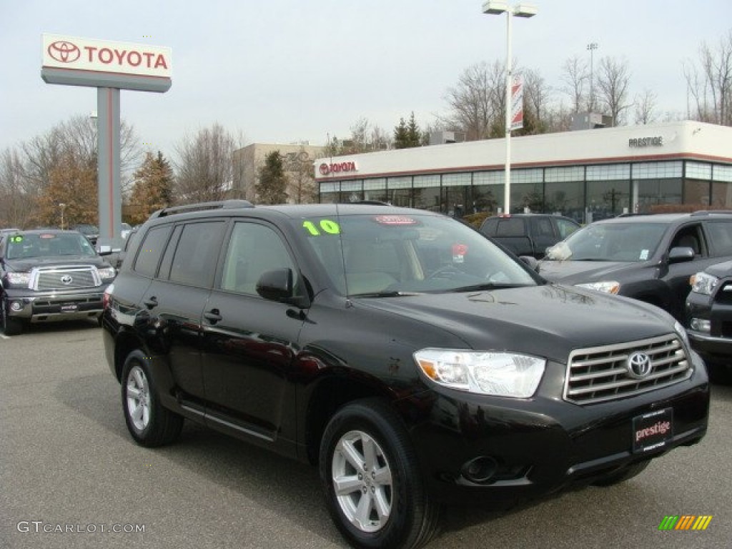 2010 Highlander  - Black / Sand Beige photo #1