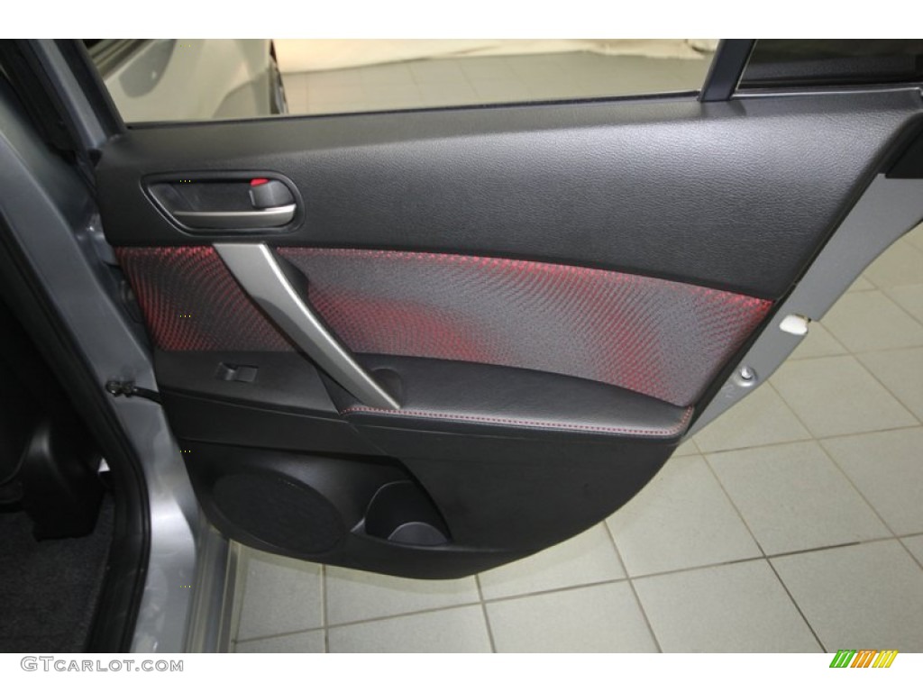 2011 Mazda MAZDA3 MAZDASPEED3 Black/Red Door Panel Photo #77420811