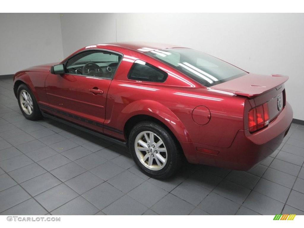 2007 Mustang V6 Deluxe Coupe - Redfire Metallic / Dark Charcoal photo #5