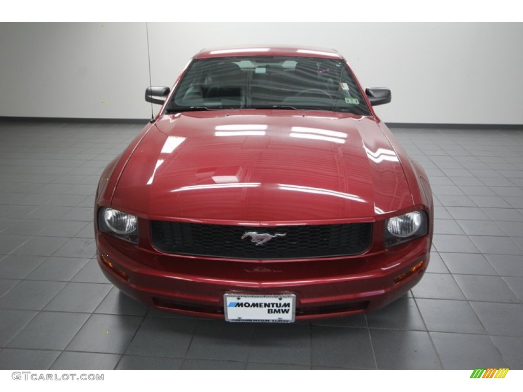 2007 Mustang V6 Deluxe Coupe - Redfire Metallic / Dark Charcoal photo #6
