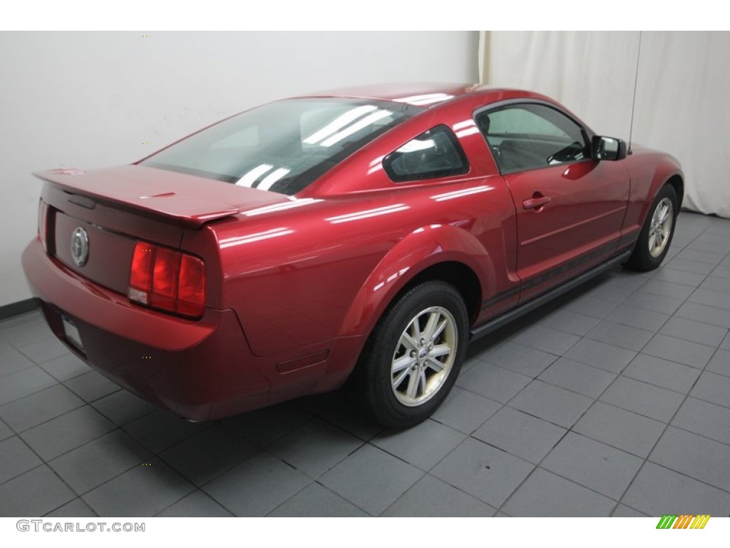2007 Mustang V6 Deluxe Coupe - Redfire Metallic / Dark Charcoal photo #9