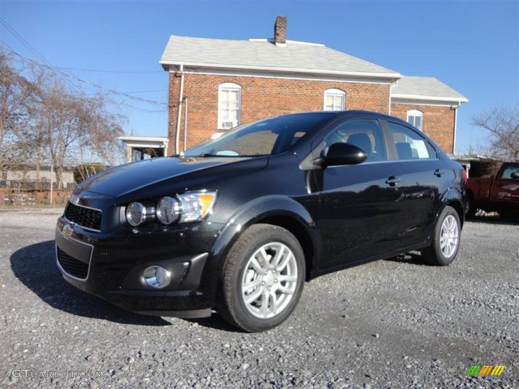 Black Granite Metallic 2013 Chevrolet Sonic LT Sedan Exterior Photo #77421246