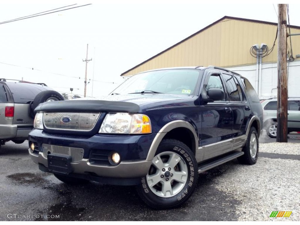 2003 Explorer Eddie Bauer 4x4 - True Blue Metallic / Medium Parchment Beige photo #3