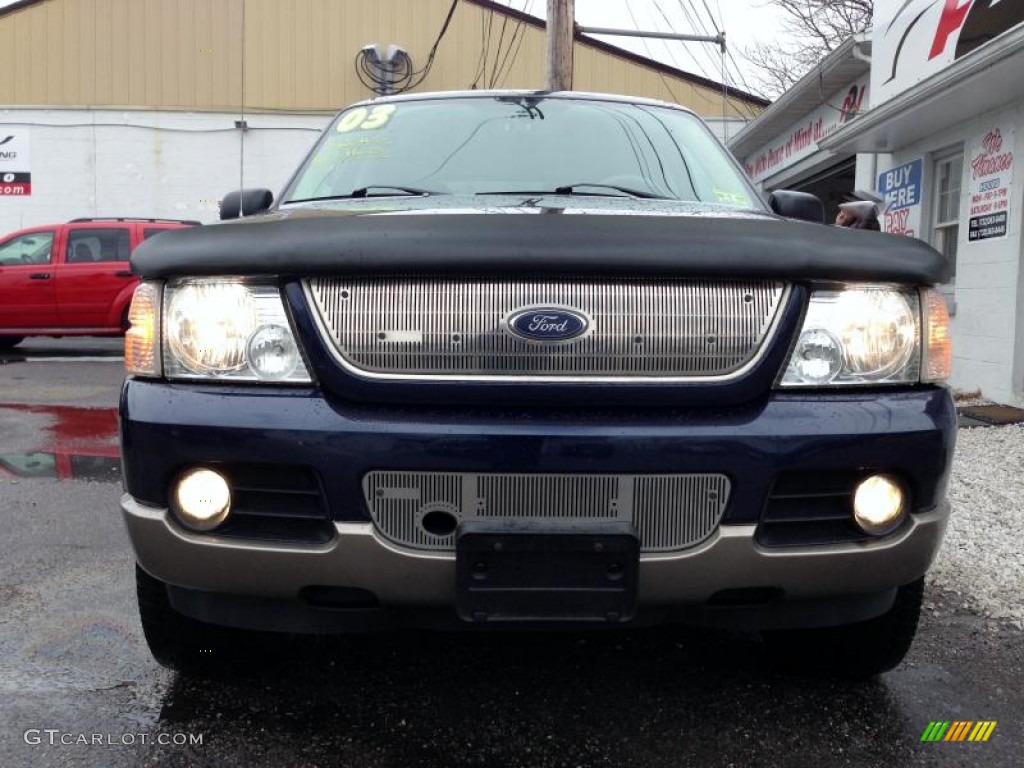 2003 Explorer Eddie Bauer 4x4 - True Blue Metallic / Medium Parchment Beige photo #7
