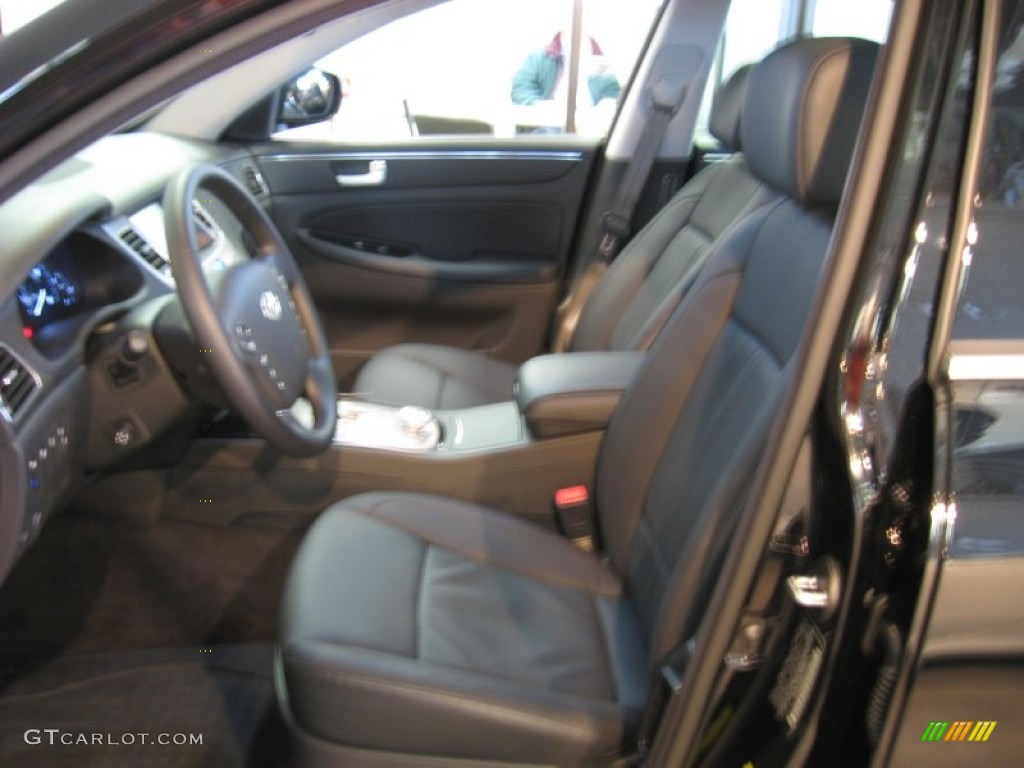 Jet Black Interior 2013 Hyundai Genesis 5.0 R Spec Sedan Photo #77421759