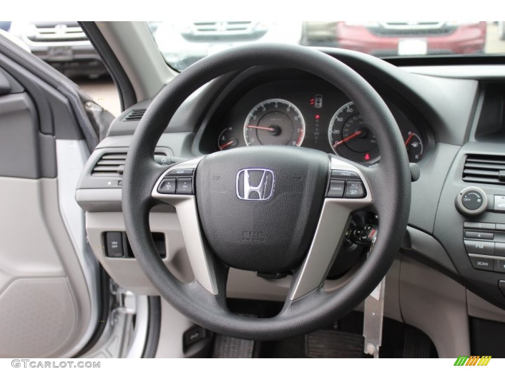 2010 Honda Accord LX-P Sedan Gray Steering Wheel Photo #77422326