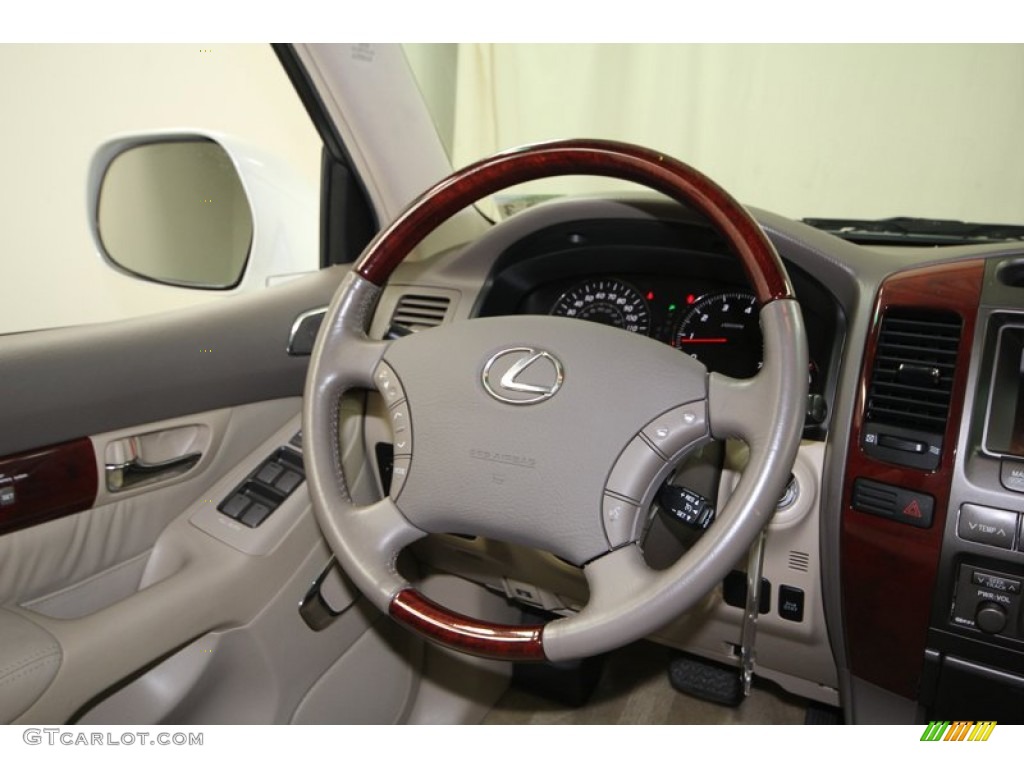2009 Lexus GX 470 Ivory Steering Wheel Photo #77422794