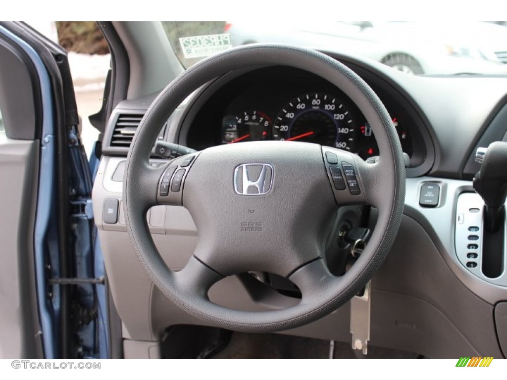 2010 Honda Odyssey EX Gray Steering Wheel Photo #77423064