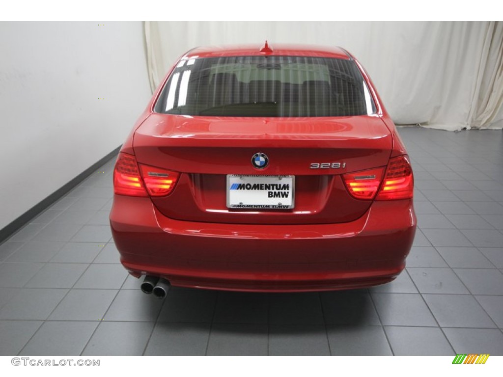 2009 3 Series 328i Sedan - Crimson Red / Beige photo #12