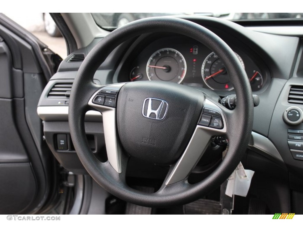 2010 Honda Accord EX Sedan Black Steering Wheel Photo #77423404