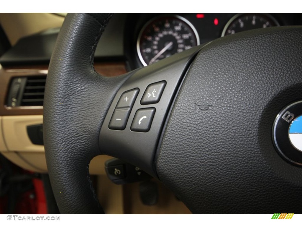 2009 3 Series 328i Sedan - Crimson Red / Beige photo #24