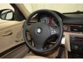 2009 BMW 3 Series Beige Interior Steering Wheel Photo