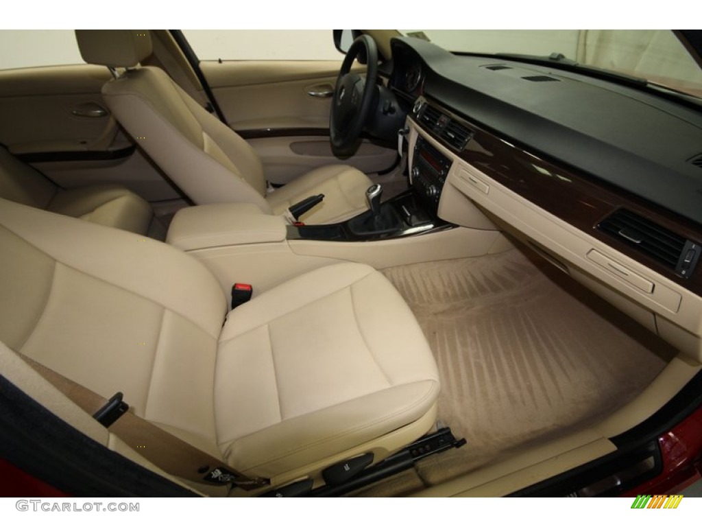 2009 3 Series 328i Sedan - Crimson Red / Beige photo #34