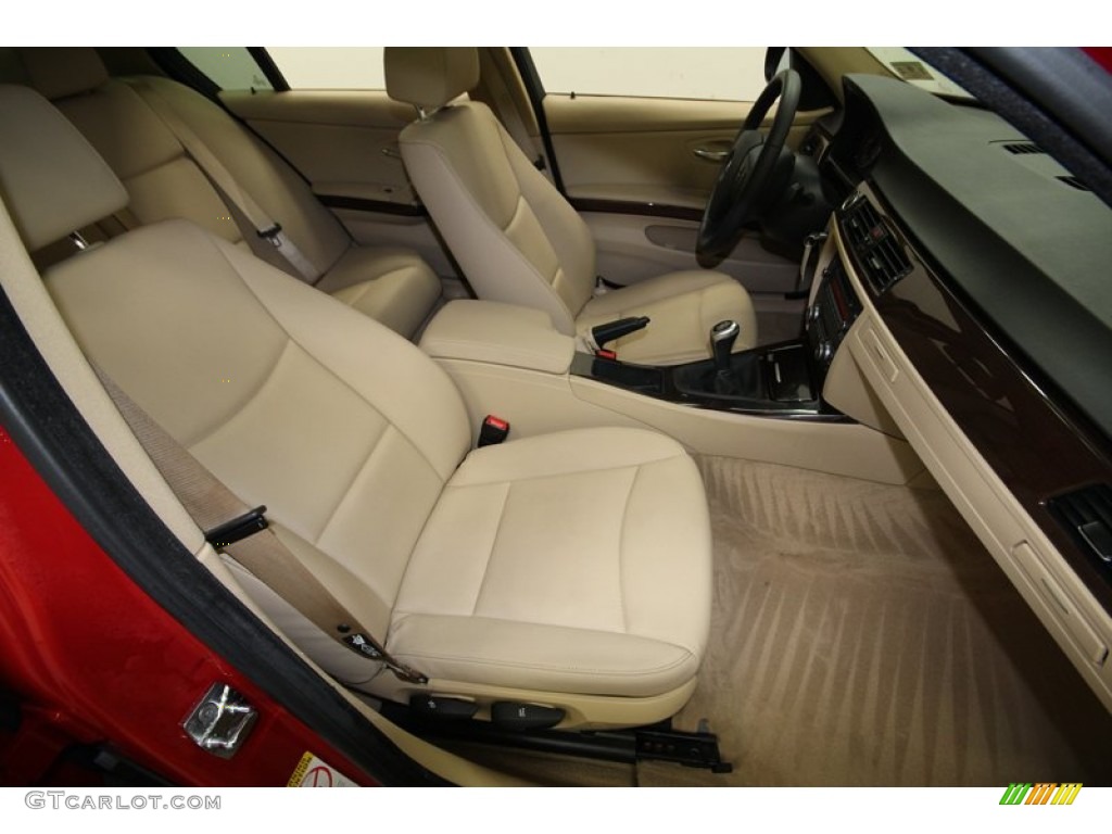 2009 3 Series 328i Sedan - Crimson Red / Beige photo #36
