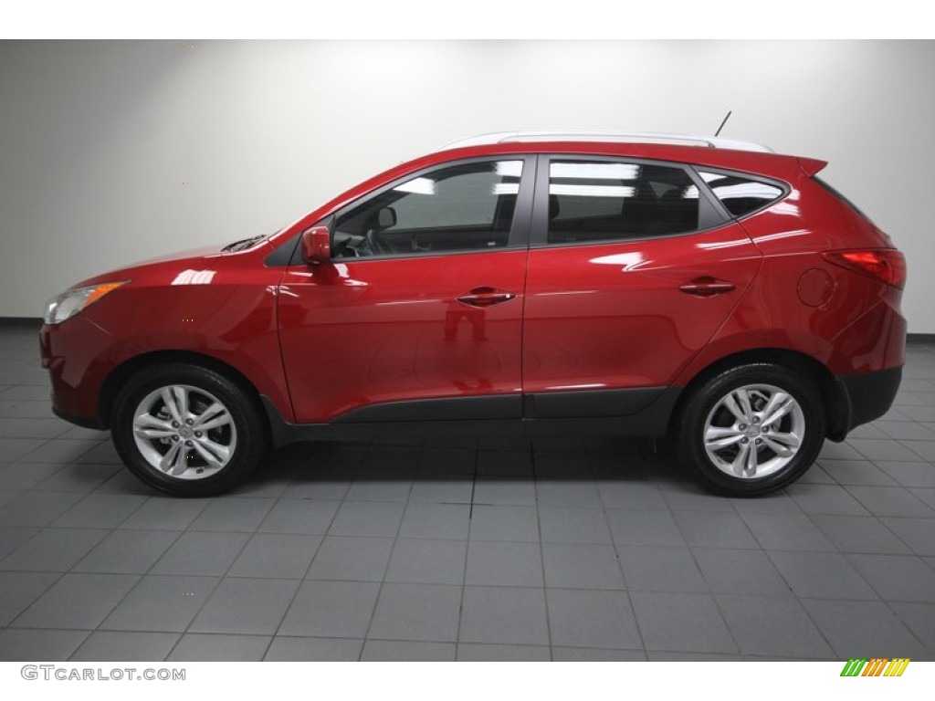 Garnet Red 2010 Hyundai Tucson Limited Exterior Photo #77424459