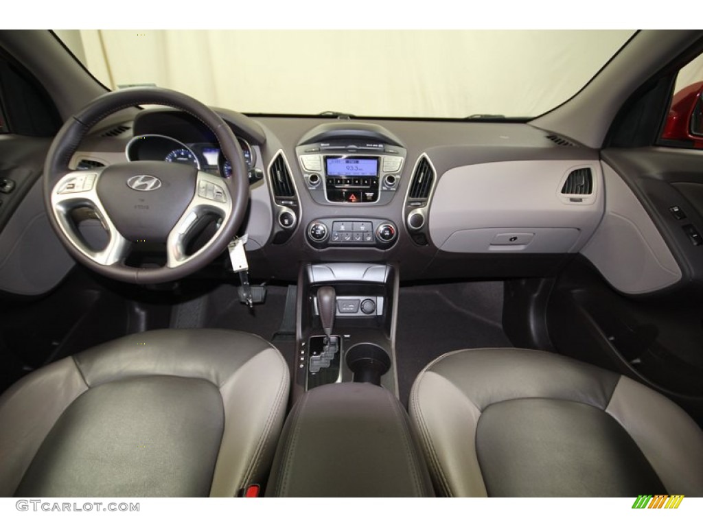 2010 Hyundai Tucson Limited Taupe Dashboard Photo #77424477